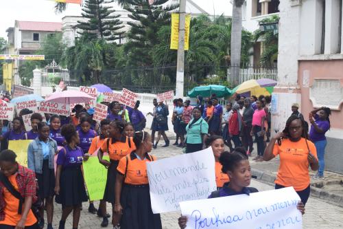Marche d'OFASO dans la ville du Cap-Haitien contre les VBG