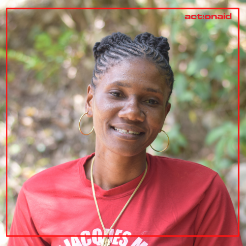 Christanie, Coordonnatrice du Mouvman Fanm An Aksyon (MOFAK), une association de femmes paysannes de la localité de Ka Menan de Cochon Gras