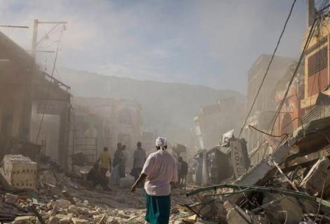 View of the damage caused by the January 12, 2010 earthquake in Haiti